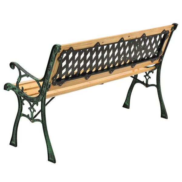 2 Sitzer Gartenbank Pisa aus lackiertem Holz und Gusseisen