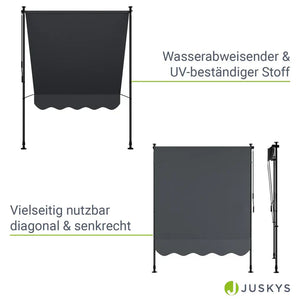 Klemmmarkise Kapstadt 150x120 cm Grau