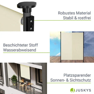 Senkrechtmarkise Barbados 150x310 cm Beige