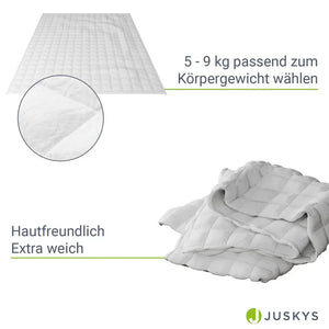 Gewichtsdecke 135x200 cm für besseren Schlaf 9 kg