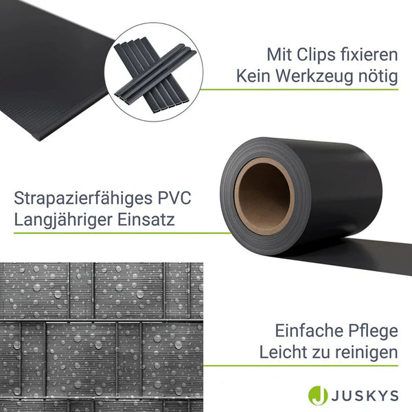 4er Set Doppelmattenzaun & Einzelmattenzaun Sichtschutz Anthrazit