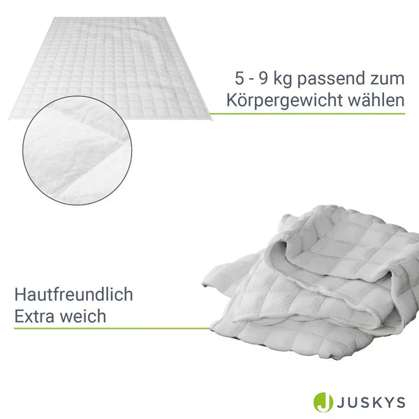 Gewichtsdecke 135x200 cm für besseren Schlaf 7 kg