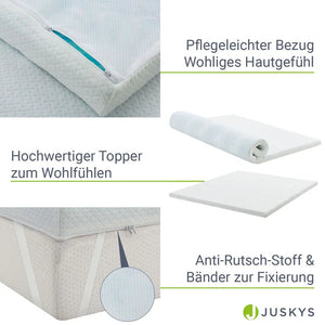 Topper 180x200 cm Memoryschaum, H2 - H3