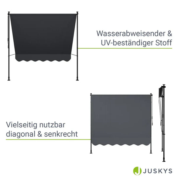 Klemmmarkise Kapstadt 200x120 cm Grau