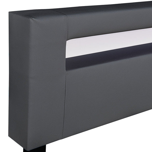 LED Polsterbett Paris 180x200 cm mit Lattenrost Dunkelgrau