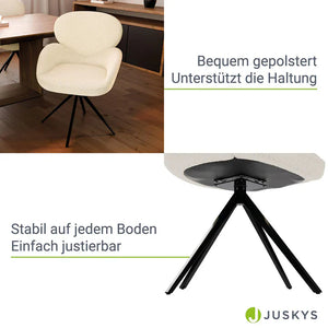 Esszimmerstuhl Drehstuhl Albano Creme