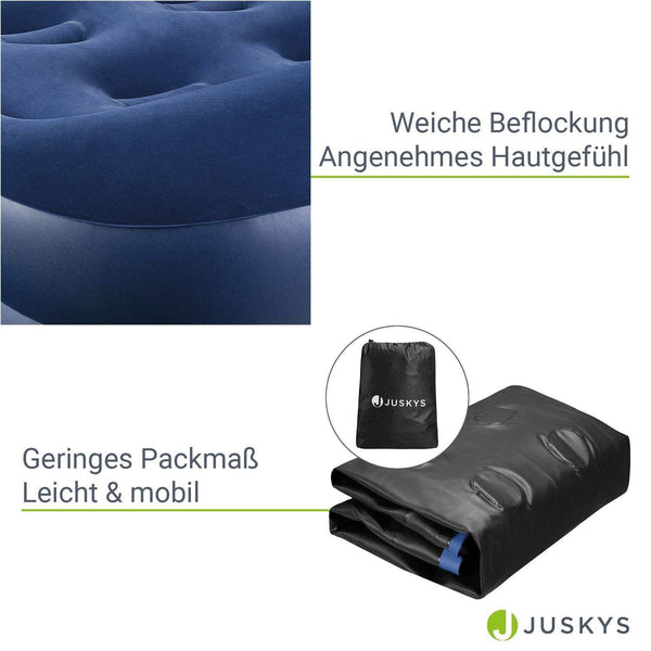 Luftbett Sapri M mit integrierter Pumpe - Blau