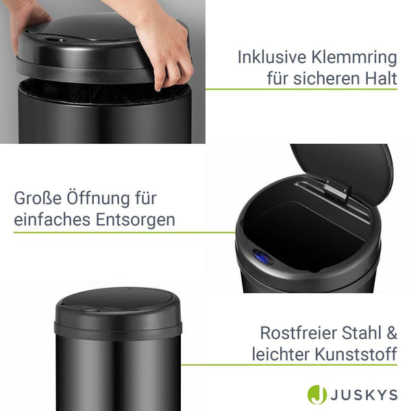 Automatischer Mülleimer mit Sensor - 50L Schwarz