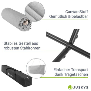 Hängematte Paya mit Gestell - Hellgrau