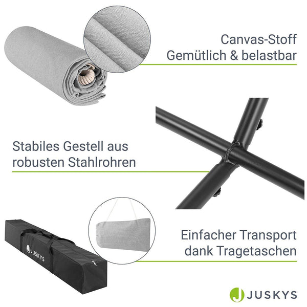 Hängematte Paya mit Gestell - Hellgrau