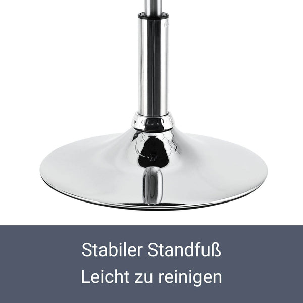 Schminktisch-Hocker Höhenverstellbar Tonia Weiss-Silber