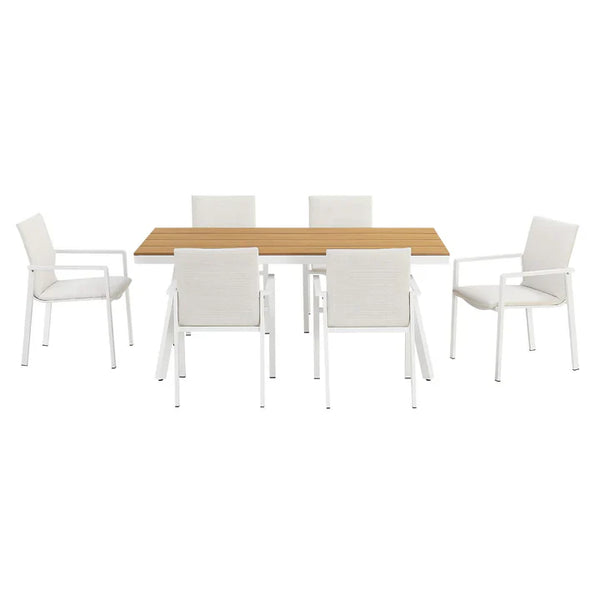 Premium Gartenlounge Set Maui Tisch mit 6 Stühlen