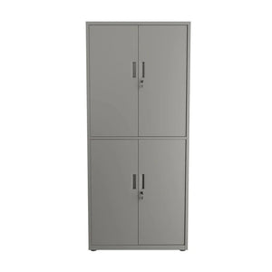 Aktenschrank Büroschrank aus Metall Hellgrau