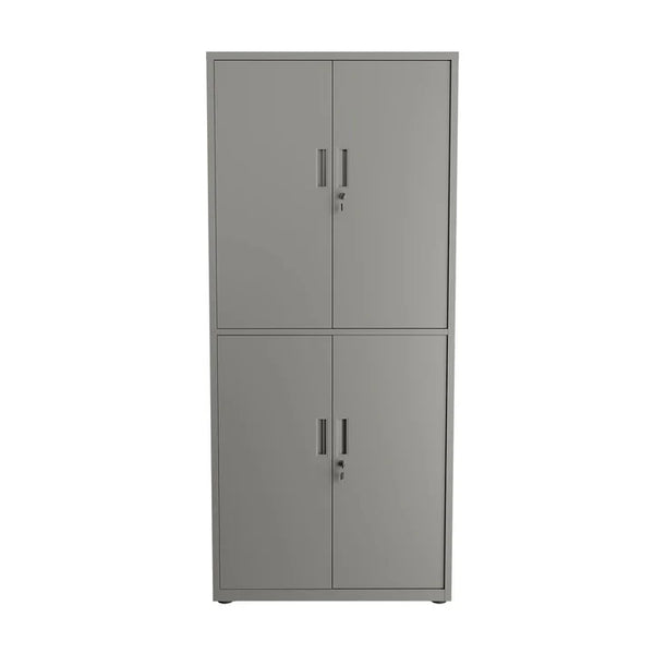 Aktenschrank Büroschrank aus Metall Hellgrau
