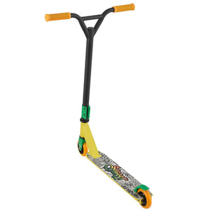 Stunt Scooter Street Life in Schwarz Gelb Trick Roller mit 360° Lenkung