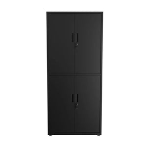 Aktenschrank Büroschrank aus Metall Schwarz