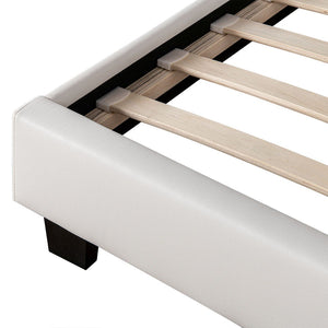 LED Polsterbett Paris 180x200 cm mit Lattenrost Weiss