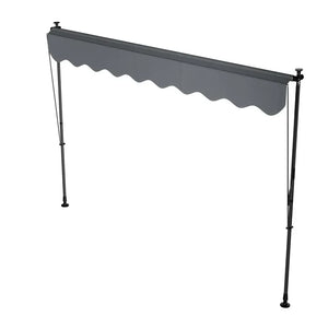 Klemmmarkise Kapstadt 300x120 cm Grau