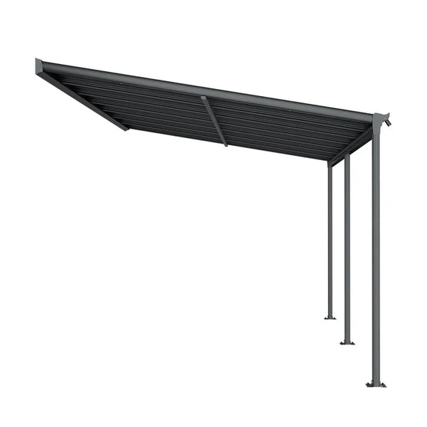 Terrassendach Borneo 4 x 3 m dunkelgrau