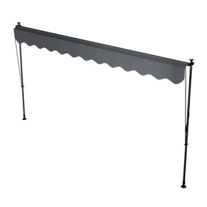 Klemmmarkise Kapstadt 400x120 cm Grau