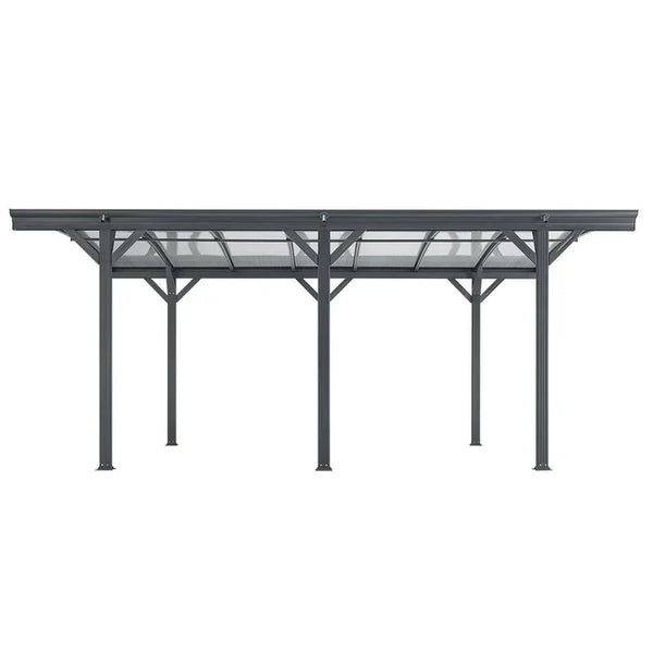 Carport mit Bogendach Stellplatz 5 x 3 m in Dunkelgrau