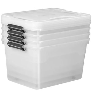 Aufbewahrungsbox 45 L mit Deckel 4er Set