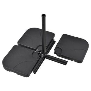 Schirmgewicht 4er Set Quad befüllbar bis 80kg aus HDPE schwarz