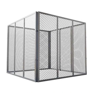 Metall Komposter für Gartenabfälle 800L Silber