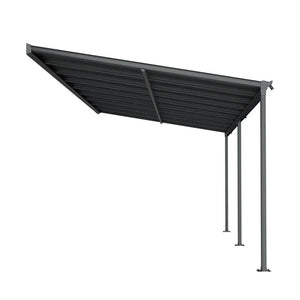 Terrassenüberdachung Terrassendach Borneo 5,5x3 m Grau