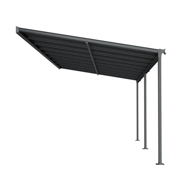 Terrassenüberdachung Terrassendach Borneo 5,5x3 m Grau