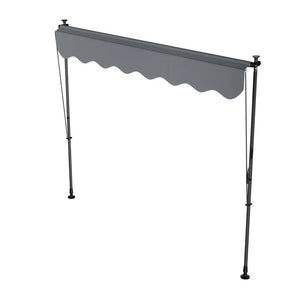 Klemmmarkise Kapstadt 250x120 cm Grau
