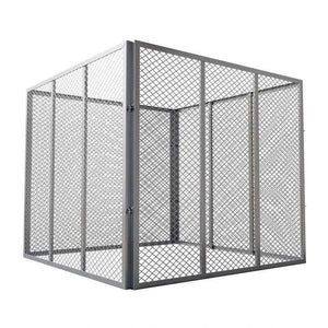 Metall Komposter für Gartenabfälle 450L Silber