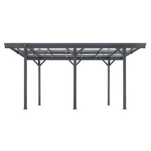 Carport mit Flachdach 5 x 3 m in Dunkelgrau