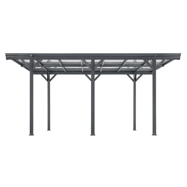 Carport mit Flachdach 5 x 3 m in Dunkelgrau