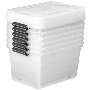 Aufbewahrungsbox 30 L mit Deckel 6er Set