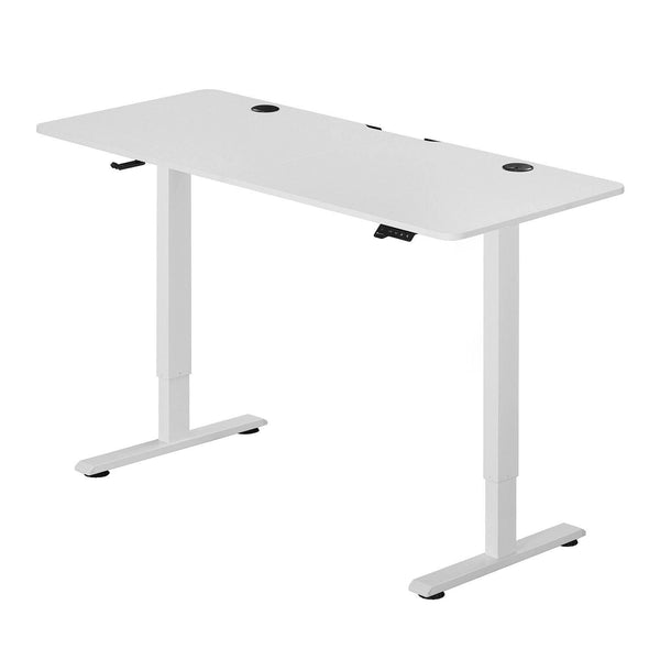 Elektrisch verstellbarer Schreibtisch 140x60 cm in Weiss