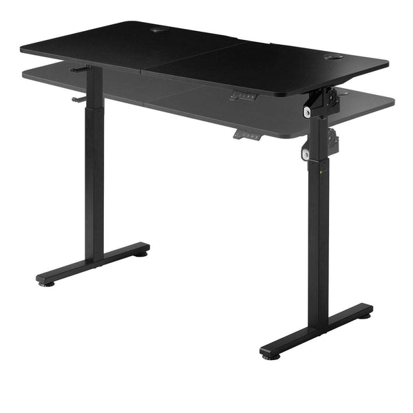 Elektrisch verstellbarer Schreibtisch 120x60 cm Schwarz