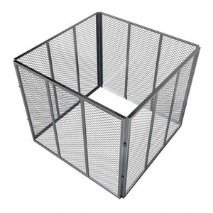 Metall Komposter für Gartenabfälle 800L Silber