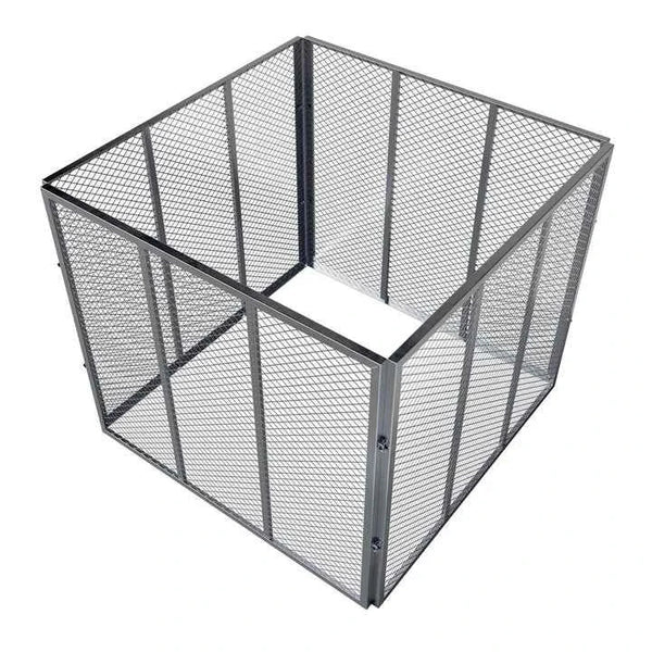 Metall Komposter für Gartenabfälle 800L Silber