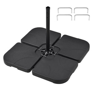 Schirmgewicht 4er Set Quad befüllbar bis 80kg aus HDPE schwarz