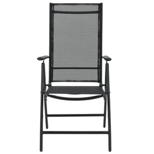 Aluminium Gartengarnitur Milano 7-teilig mit Tisch und 6 Stühlen dunkelgrau
