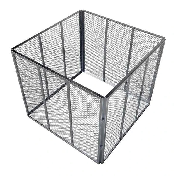 Metall Komposter für Gartenabfälle 450L Silber