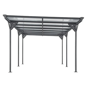 Carport mit Flachdach 5 x 3 m in Dunkelgrau
