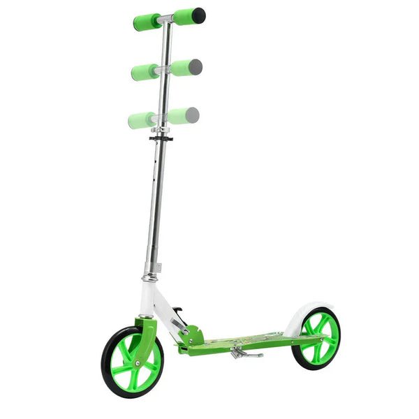 Cityroller Scooter mit XXL Rädern, Fußständer Hinterradreibungsbremse