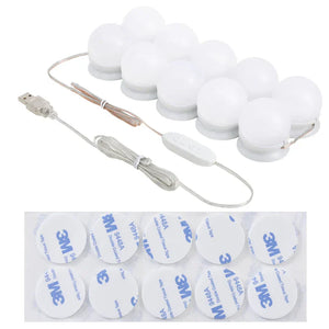 Schminktisch Bella mit LED Beleuchtung Frisiertisch mit Spiegel und viel Stauraum Weiss