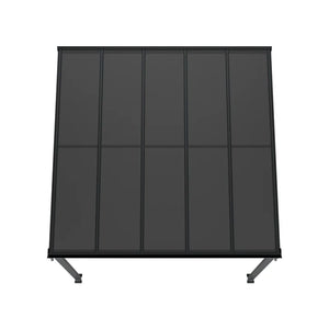 Aluminium Terrassendach Borneo 3x3m mit Doppelsteg-Platten in dunkelgrau