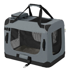 faltbare Hundetransportbox Lassie M Grau