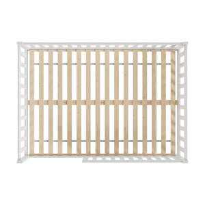 Kinderbett Naya 140x200 cm mit Lattenrost & Rausfallschutz - Weiss