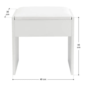 Schminkhocker Melly in Weiss