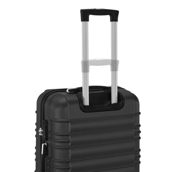 Hartschalen Kofferset Rom - Schwarz 4-teiliges Set mit schlagfester ABS-Hartschale und 360° Rollen
